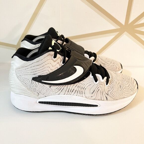 Nike Kevin Durant KD 14 TB White Black DA7850-100 Men's Basketball Shoes Sz 8.5 - Picture 4 of 12